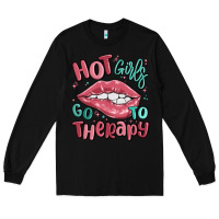Black hot girls go to therapy Long Sleeve Tee - MaliasSmallBusiness