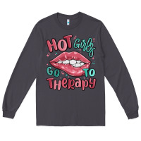 Smoke hot girls go to therapy Long Sleeve Tee - MaliasSmallBusiness