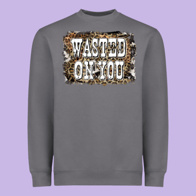 Western Wasted On You Background Heavyweight Sweatshirt Designed By Lillyallendesigns
