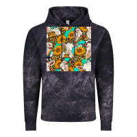 Cloud Black sunflowers and goat western seamless pattern Vintage Hoodie - BundleAndBundleShop