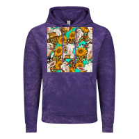 Cloud Purple sunflowers and goat western seamless pattern Vintage Hoodie - BundleAndBundleShop