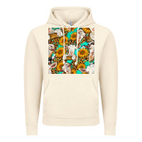 Vintage Artic sunflowers and goat western seamless pattern Vintage Hoodie - BundleAndBundleShop