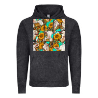 Vintage Black sunflowers and goat western seamless pattern Vintage Hoodie - BundleAndBundleShop