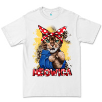 White Meowica 4th of july Premium Tee - CowGirlArtShop