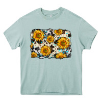 Arona cowhide sunflower pattern Heavy Core Tee - Zillion Design Studio