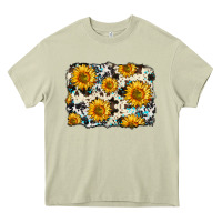 Mossy cowhide sunflower pattern Heavy Core Tee - Zillion Design Studio