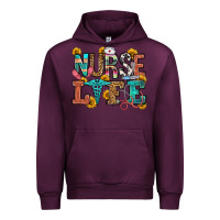 Mauve Wine nurse life Urban Hoodie - OliviaCreatesArt
