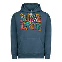 Pigment Midnight Navy nurse life Urban Hoodie - OliviaCreatesArt