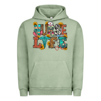 Pigment Oil Green nurse life Urban Hoodie - OliviaCreatesArt