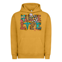 Pigment Peanut Butter nurse life Urban Hoodie - OliviaCreatesArt