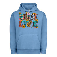 Pigment Pebble Blue nurse life Urban Hoodie - OliviaCreatesArt