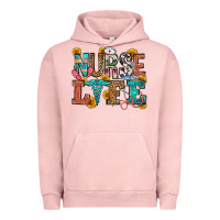 Pigment Salmon nurse life Urban Hoodie - OliviaCreatesArt
