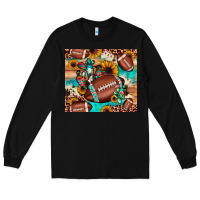 Black football cactus sunflower Long Sleeve Tee - JahusDesignShop