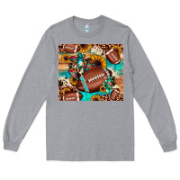 Heather Grey football cactus sunflower Long Sleeve Tee - JahusDesignShop