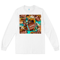 White football cactus sunflower Long Sleeve Tee - JahusDesignShop