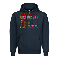 Navy Battery Life Of A Bus Driver Zipper Hoodie - BundleAndBundleShop