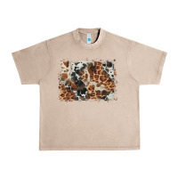 French Oak cowhide leopard background Urban Heavy Tee - BarkalooDesign