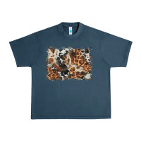 Midnight Navy cowhide leopard background Urban Heavy Tee - BarkalooDesign