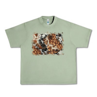 Oil Green cowhide leopard background Urban Heavy Tee - BarkalooDesign