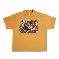 Peanut Butter cowhide leopard background Urban Heavy Tee - BarkalooDesign
