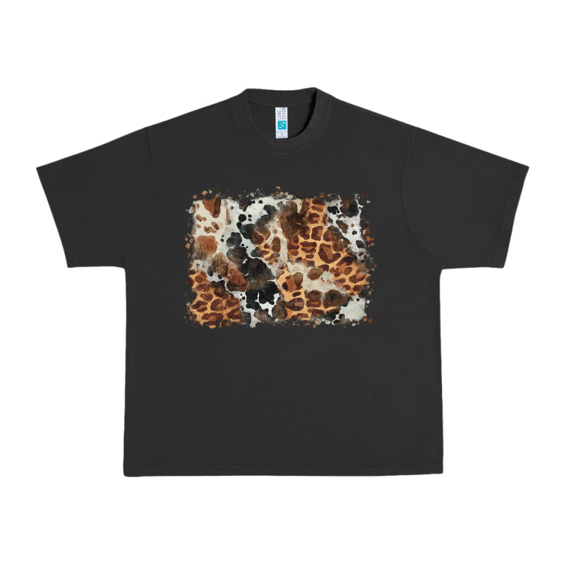 Cowhide Leopard Background Urban Heavy Tee by BarkalooDesign | Teevron