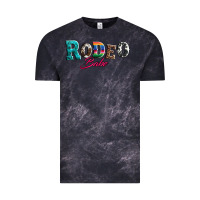 Cloud Black rodeo babe turquoise serape cowhide leopard Vintage Tee - Artiststas