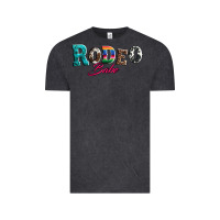 Vintage Black rodeo babe turquoise serape cowhide leopard Vintage Tee - Artiststas