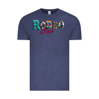 Vintage Denim rodeo babe turquoise serape cowhide leopard Vintage Tee - Artiststas