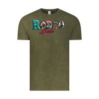 Vintage Olive rodeo babe turquoise serape cowhide leopard Vintage Tee - Artiststas