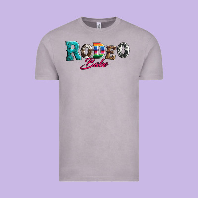 Rodeo Babe Turquoise Serape Cowhide Leopard Vintage Tee Designed By Artiststas