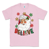 Bubblegum Pink Believe Christmas Classic Tee - NancyCooperArtShop