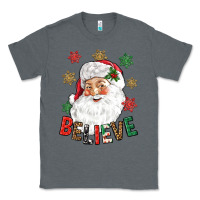 Charcoal Heather Believe Christmas Classic Tee - NancyCooperArtShop