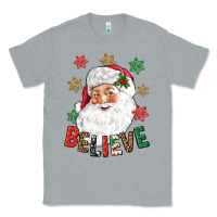 Heather Grey Believe Christmas Classic Tee - NancyCooperArtShop