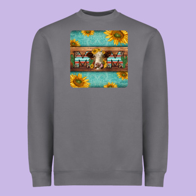 Hereford Cattle Mom Coaster Heavyweight Sweatshirt Designed By Jasminsmagicworld