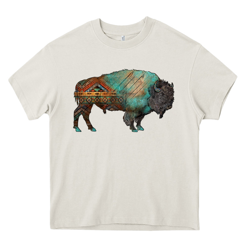 Aztec Bison Heavy Core Tee by RanaPortraitStore | Teevron