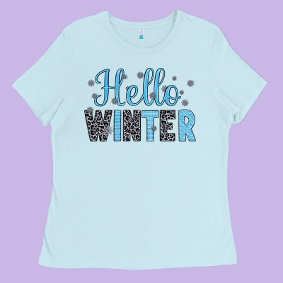 Hello Winter Ladies Tee Designed By Jahusdesignshop