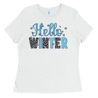 White hello winter Ladies Tee - JahusDesignShop