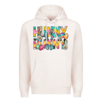 Pale Pink Hunny Bunny Easter Premium Hoodie - NancyCooperArtShop