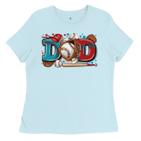 Baby Blue dad baseball Ladies Tee - Zillion Design Studio