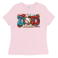 Bubblegum Pink dad baseball Ladies Tee - Zillion Design Studio