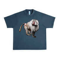 Midnight Navy baboon Urban Heavy Tee - LillyAllenDesigns