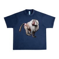 Navy baboon Urban Heavy Tee - LillyAllenDesigns