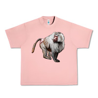 Salmon baboon Urban Heavy Tee - LillyAllenDesigns
