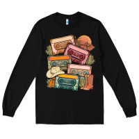 Black customized country cassette tapes Long Sleeve Tee - MaliasSmallBusiness