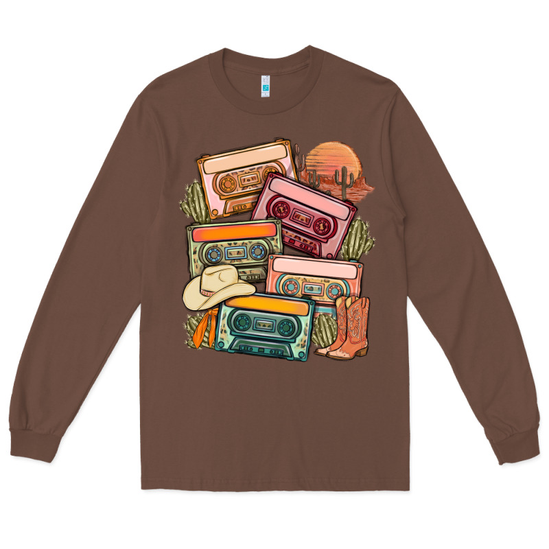 Customized Country Cassette Tapes Long Sleeve Tee by MaliasSmallBusiness | Teevron