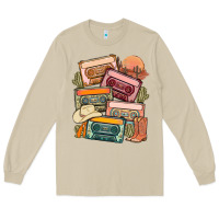 Mushroom customized country cassette tapes Long Sleeve Tee - MaliasSmallBusiness