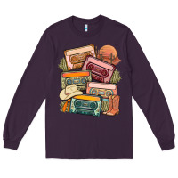 Plum customized country cassette tapes Long Sleeve Tee - MaliasSmallBusiness