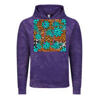 Cloud Purple leopard gemstone seamless pattern Vintage Hoodie - BundleAndBundleShop