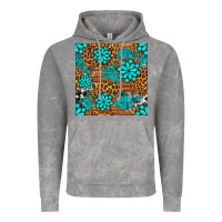 Cloud Rock leopard gemstone seamless pattern Vintage Hoodie - BundleAndBundleShop