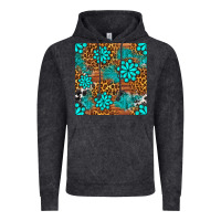 Vintage Arctic leopard gemstone seamless pattern Vintage Hoodie - BundleAndBundleShop